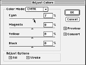Adjust Colors Dialog Box